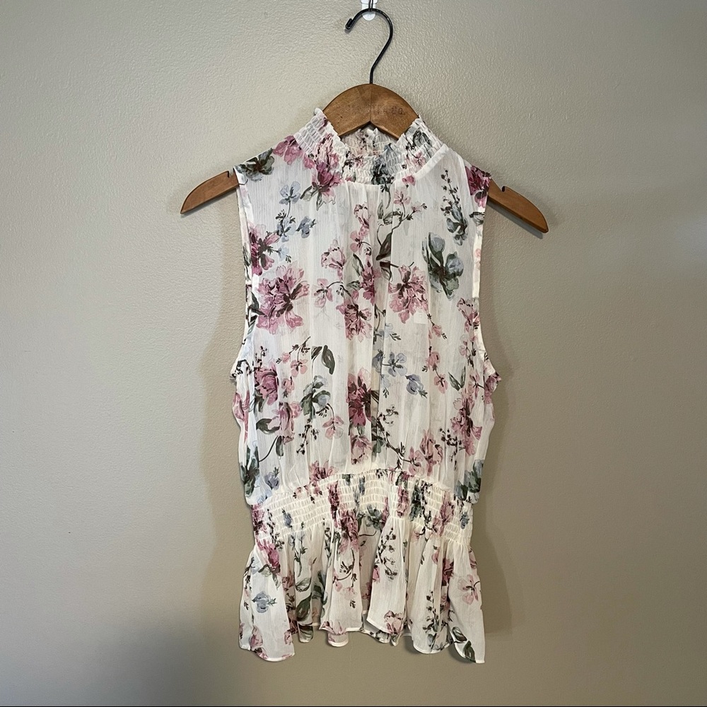 Olivaceous Floral Top